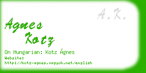 agnes kotz business card